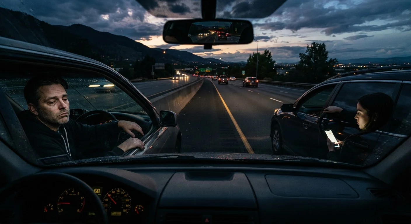 Drowsy Driving vs. Distracted Driving: Two Different Dangers, Same Deadly Outcome