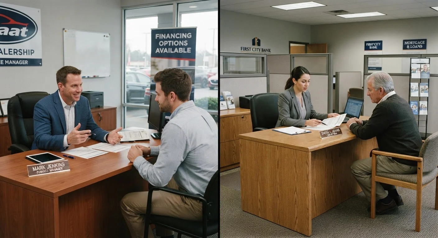 Financing Through a Dealership vs. Getting a Bank Loan First