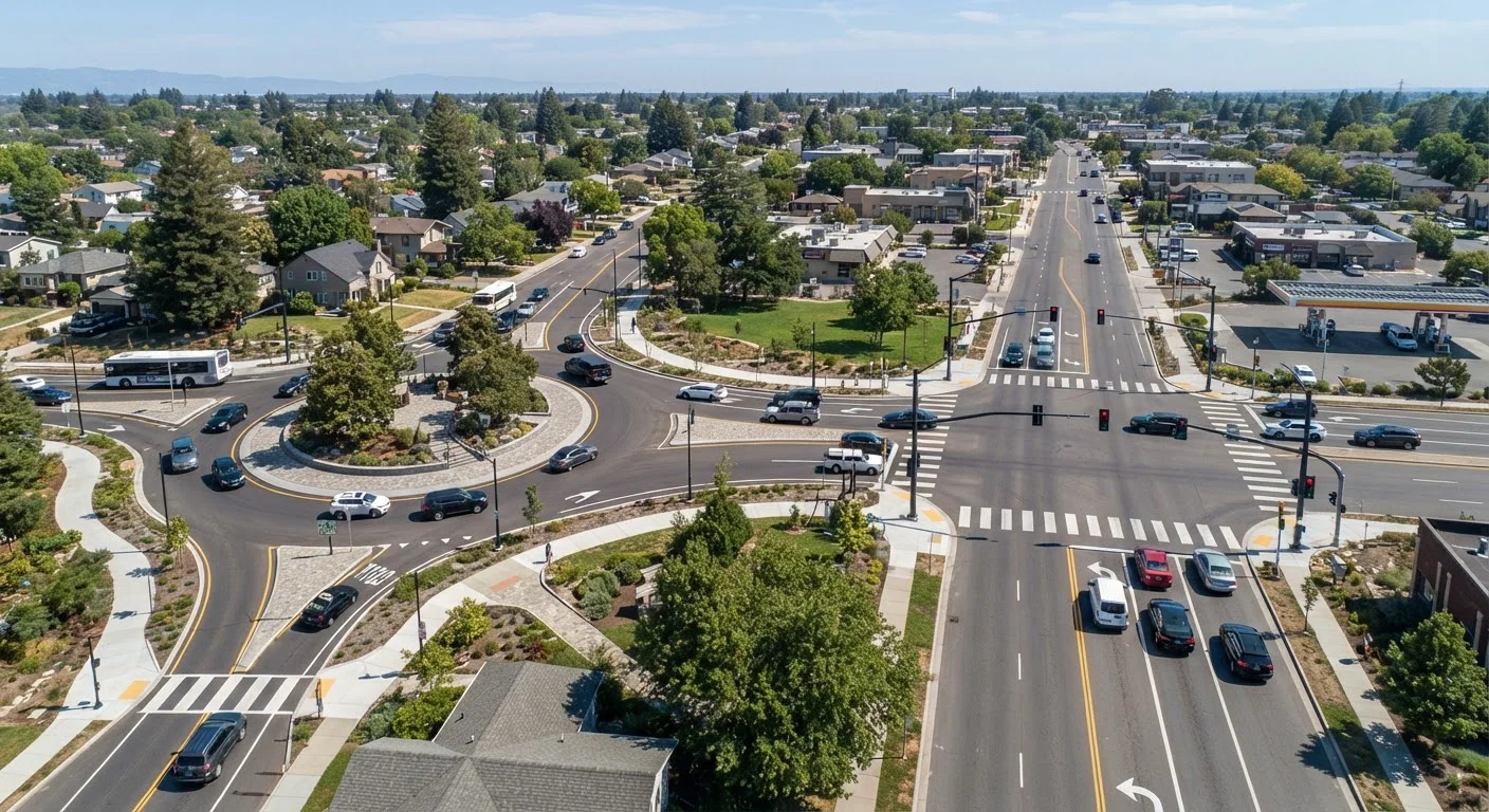 Roundabouts vs. Traditional Intersections: Who Moves, Who Waits, and Why It Matters